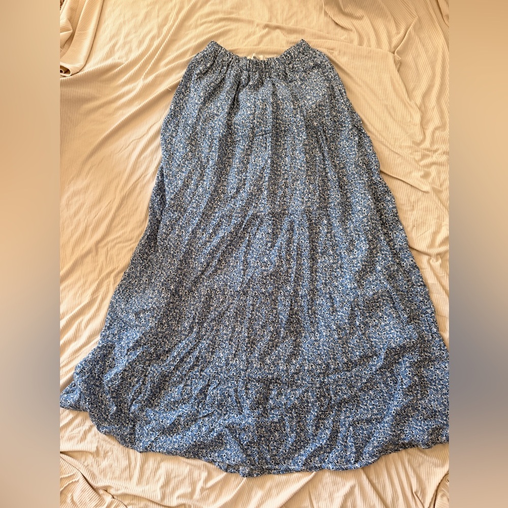 Hollister Blue floral Maxi Skirt